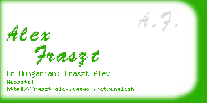 alex fraszt business card